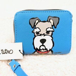 Marc Tetro Schnauzer Wristlet Wallet Vegan Leather NWT